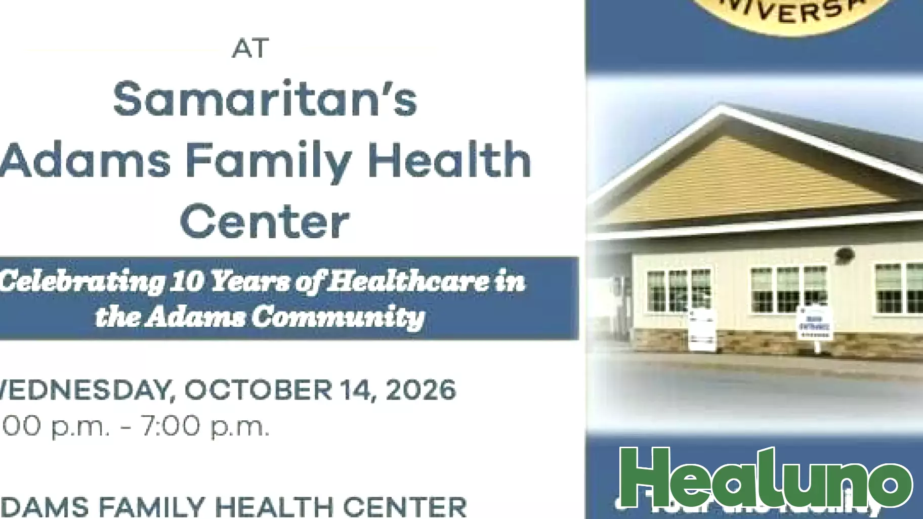 Adams Family Health Center to celebrate 10th anniversary