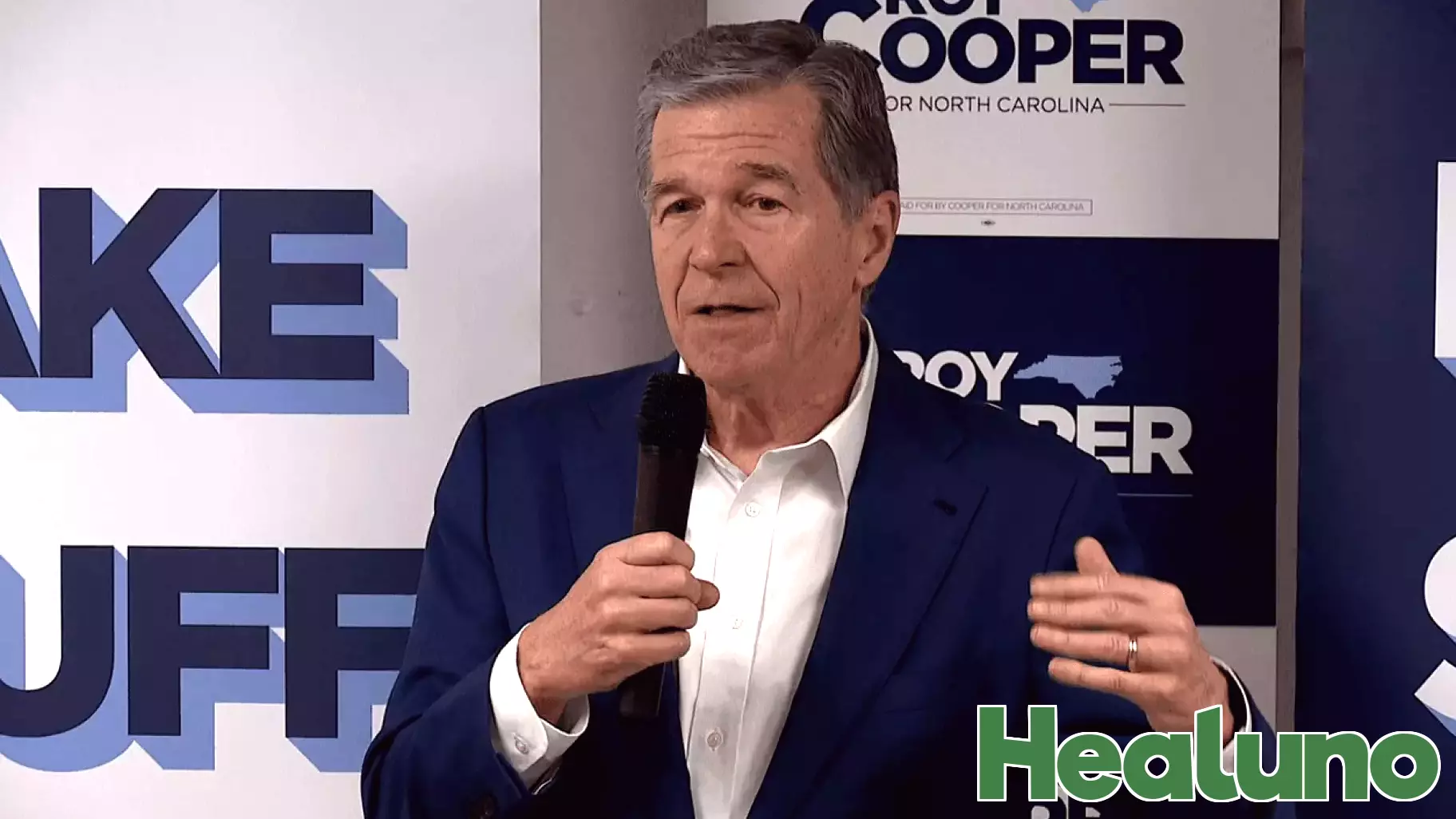 Roy Cooper brings 'Make Stuff Cost Less' tour to Asheville, targets health costs, tariffs