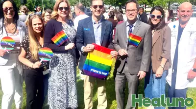 Mayor David Chait Attends Capital Health's Pride Flag Raising and Juneteenth Ceremonies